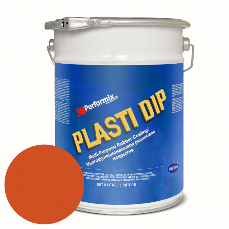 Банка Plasti Dip Koi Orange 5л. - оранжевая матовая